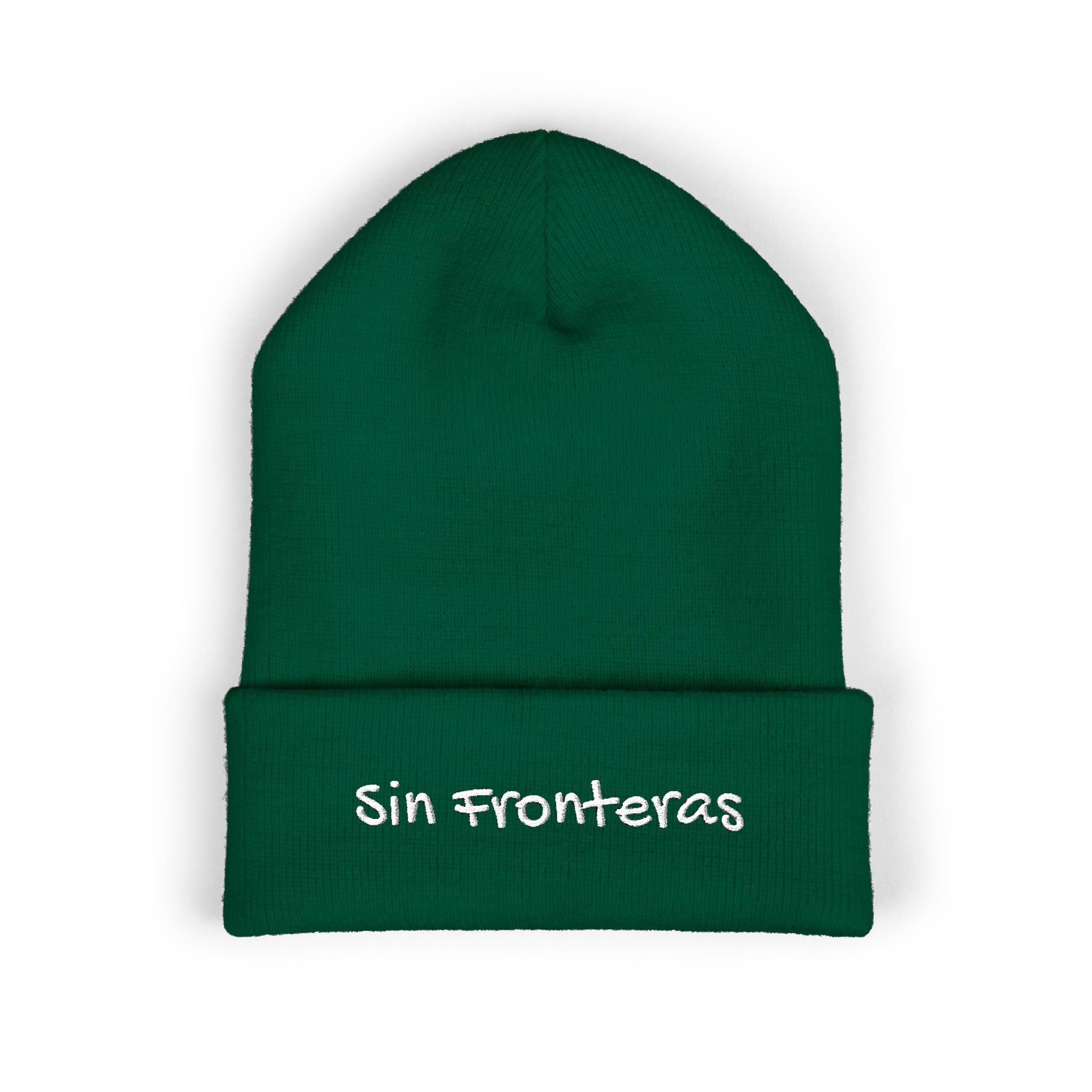 Sin Fronteras Embroidered Cuffed Beanie
