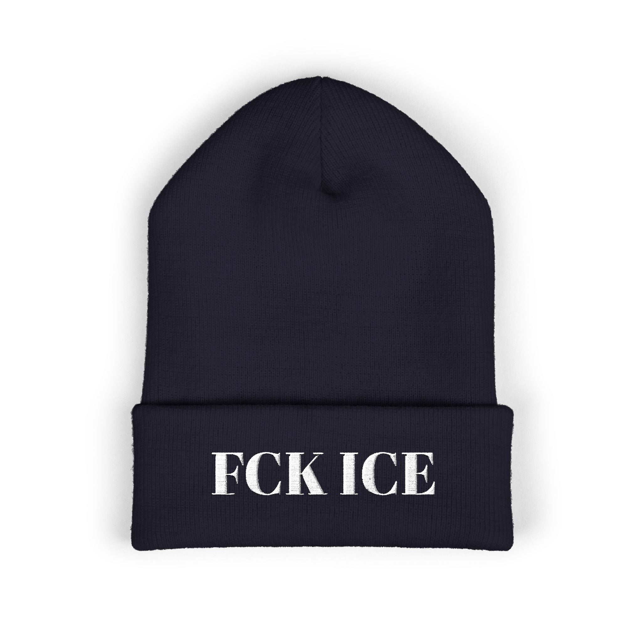 Fuck Ice Embroidered Cuffed Beanie