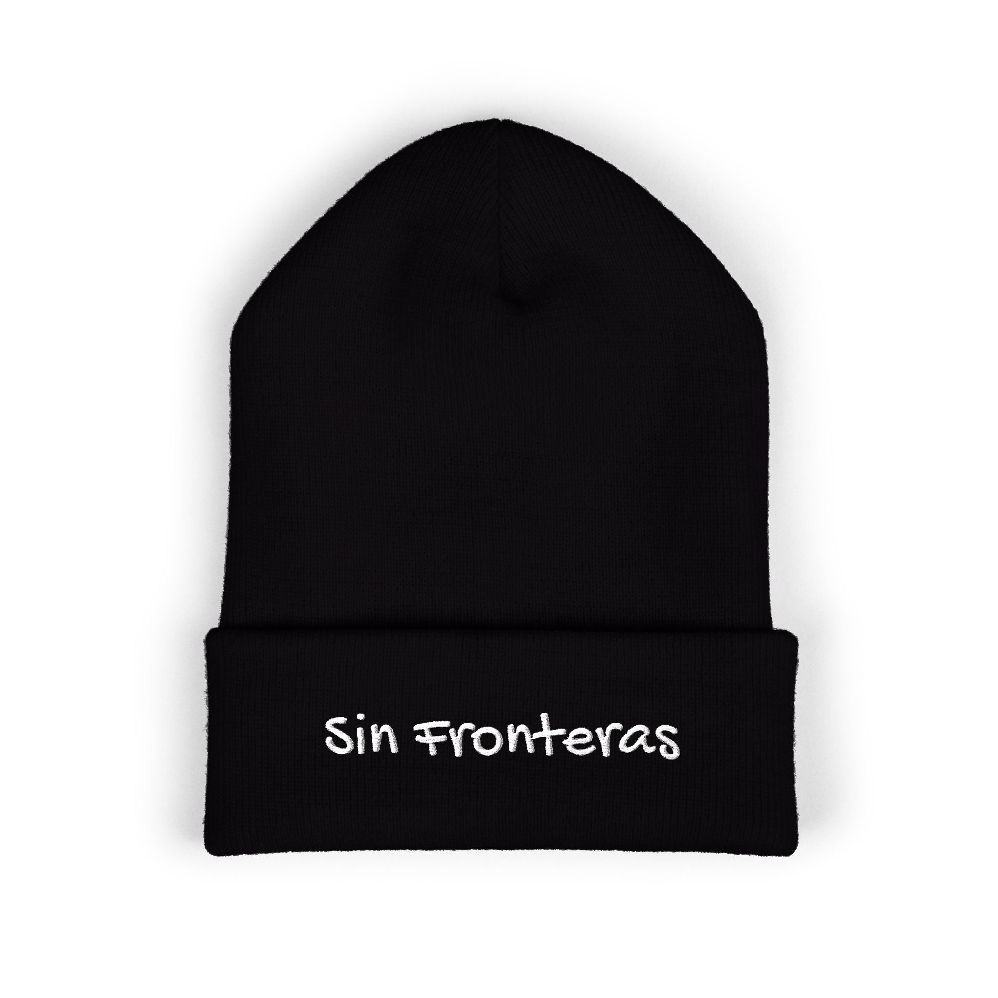 Sin Fronteras Embroidered Cuffed Beanie