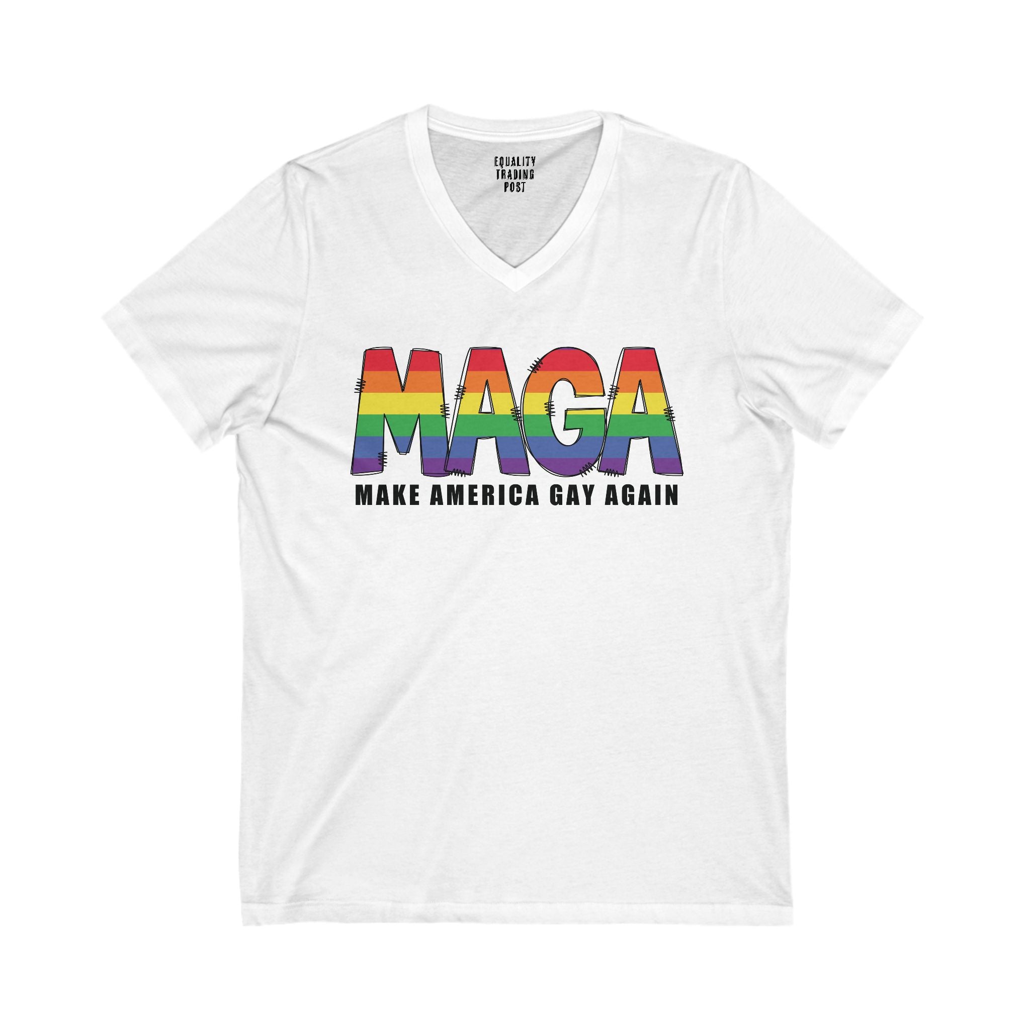 Make America Gay Again V-Neck Tee