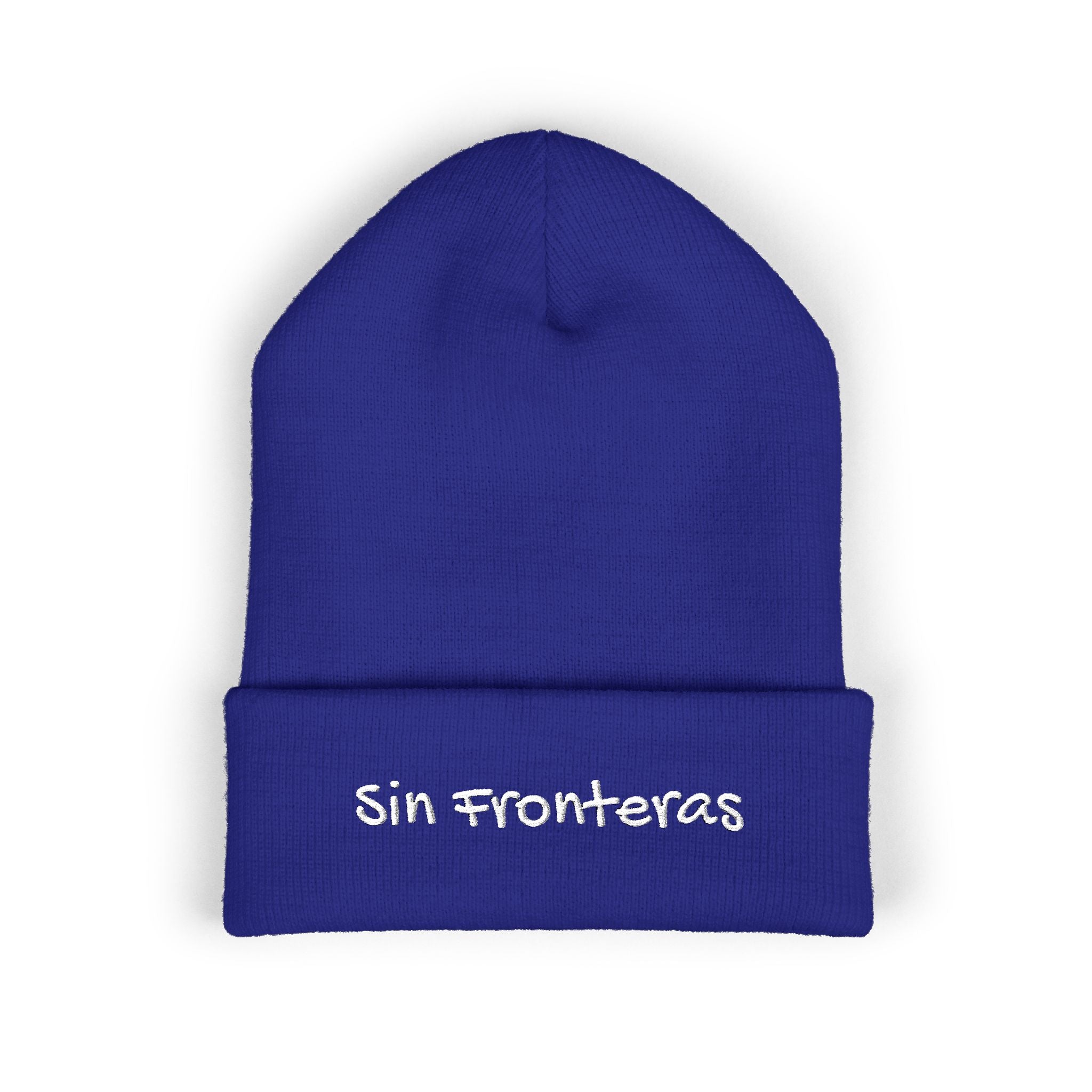 Sin Fronteras Embroidered Cuffed Beanie
