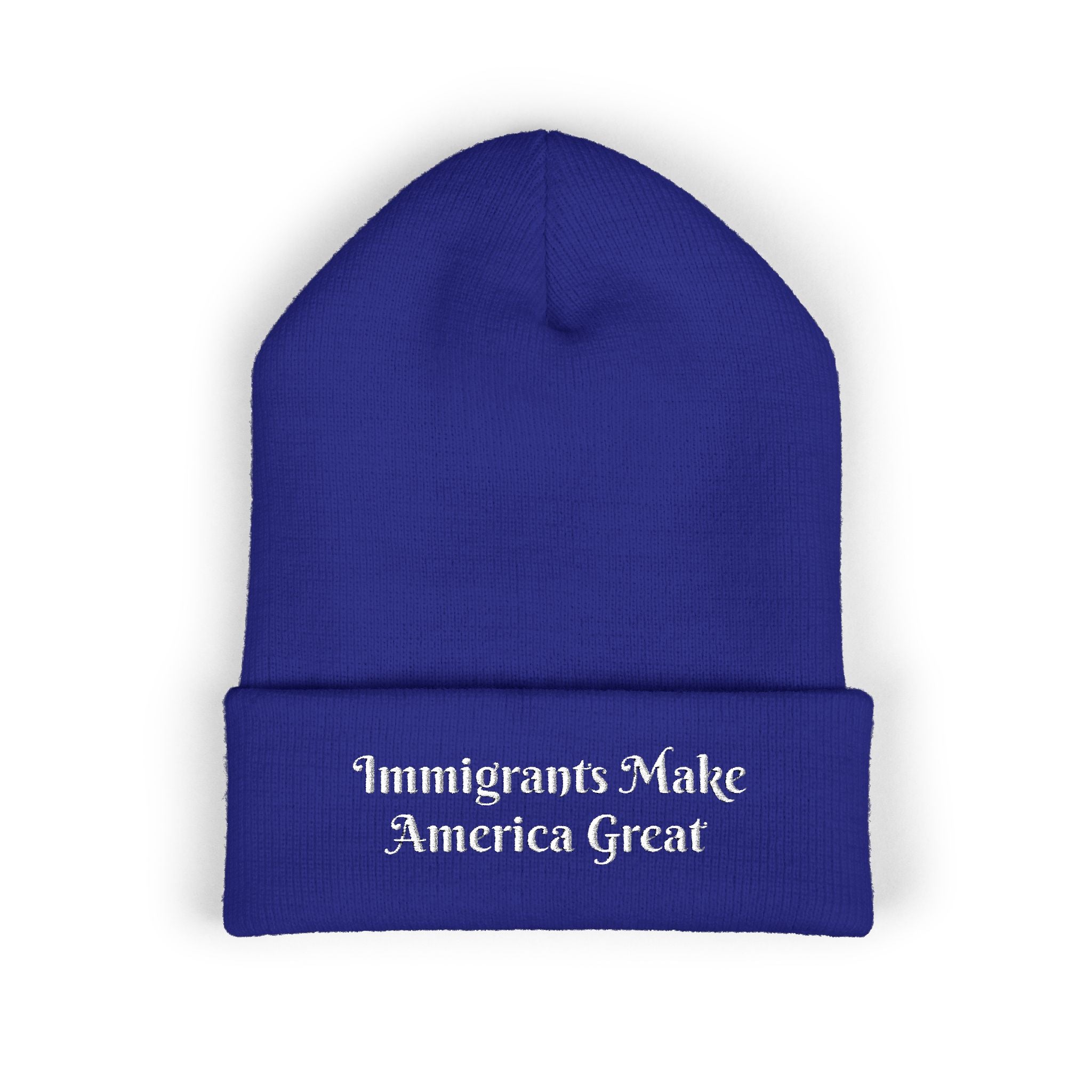 Immigrants Make America Great Embroidered Cuffed Beanie