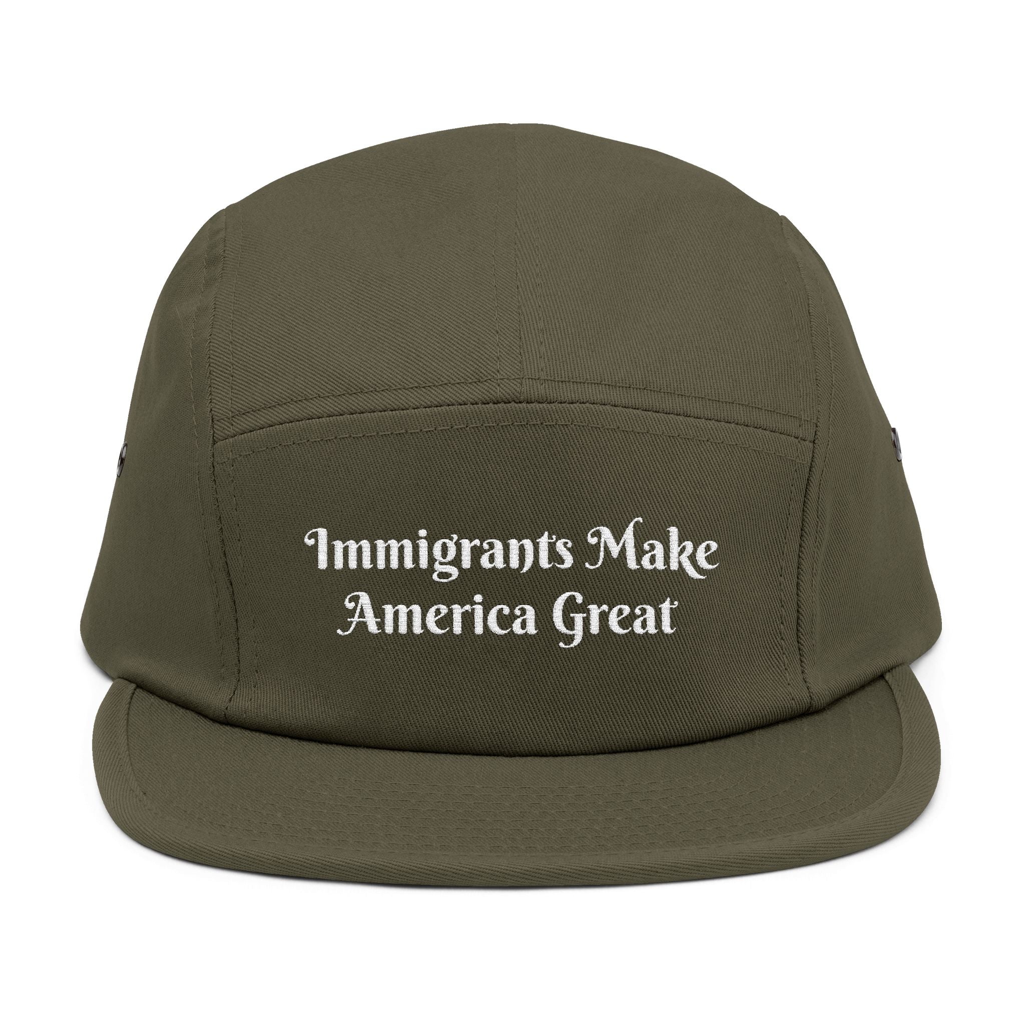 Immigrants Make America Great Embroidered 5-Panel Cap