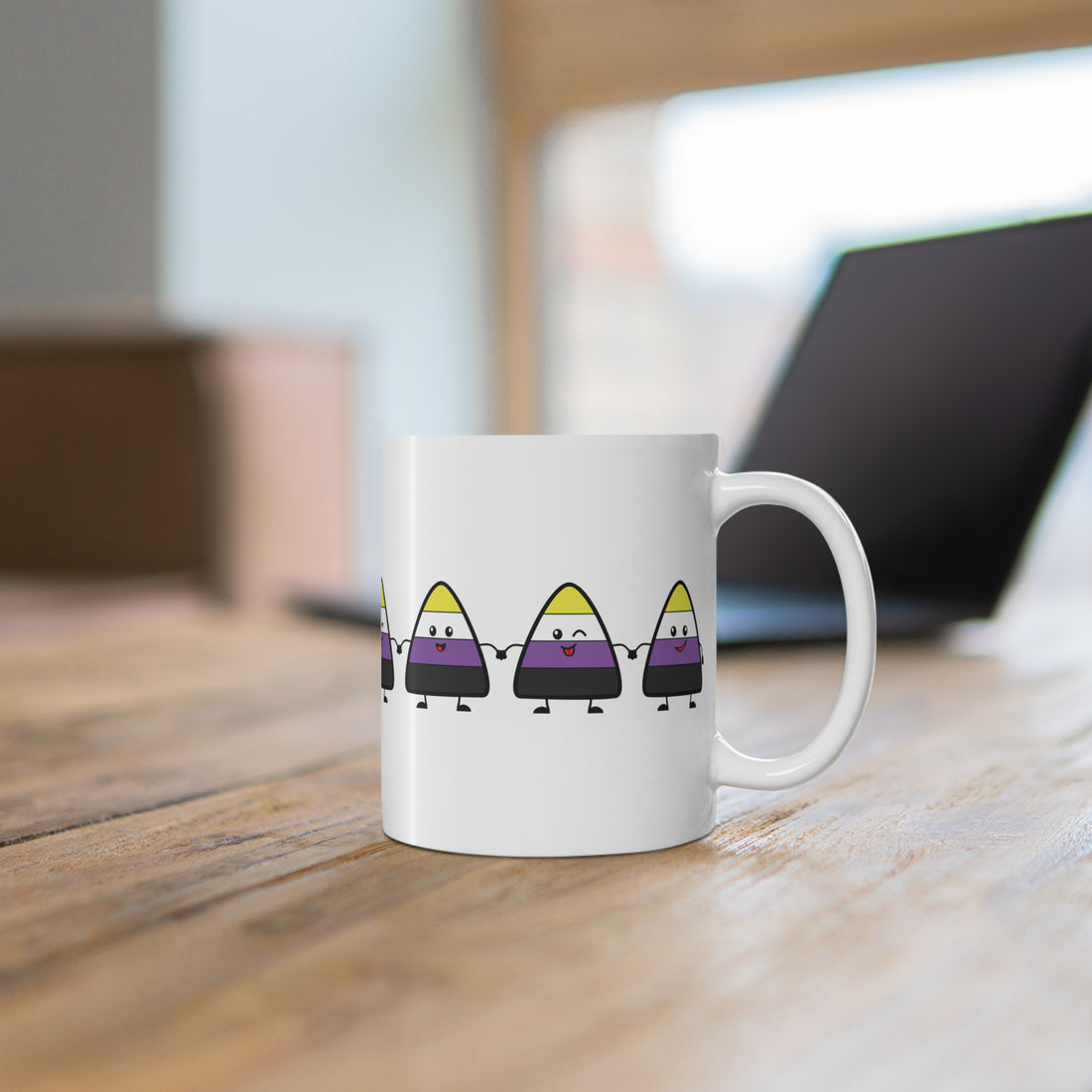 Non-Binary Pride Candy Corn Mug