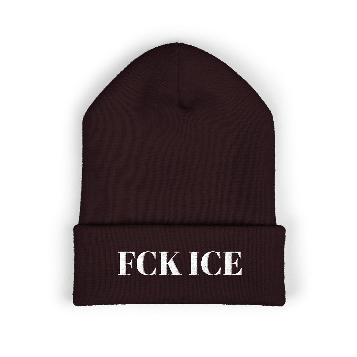 Fuck Ice Embroidered Cuffed Beanie