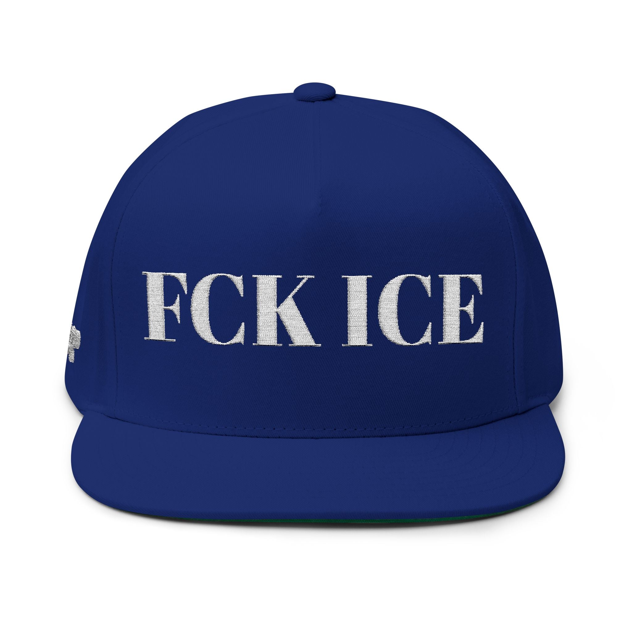 Fuck Ice Embroidered Flat Bill Cap