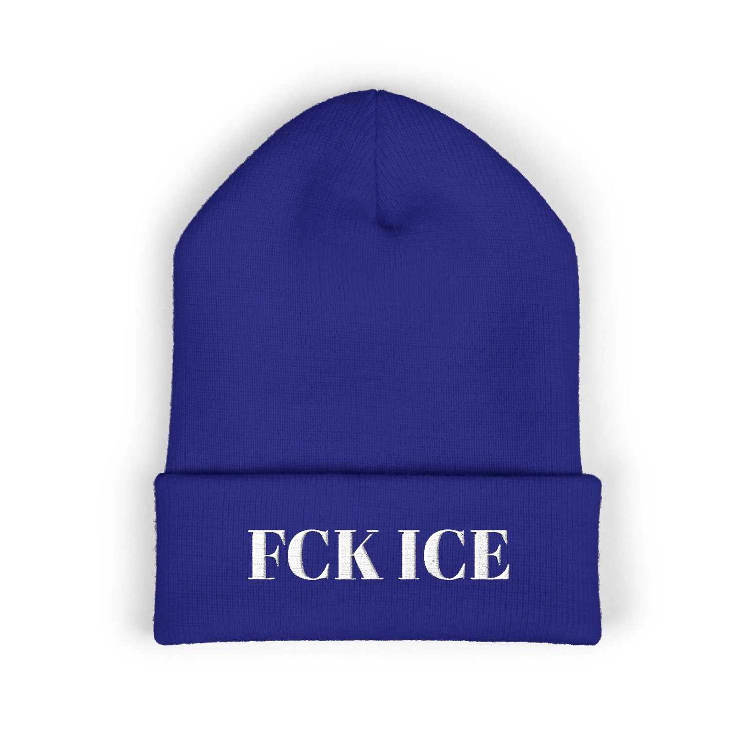 Fuck Ice Embroidered Cuffed Beanie