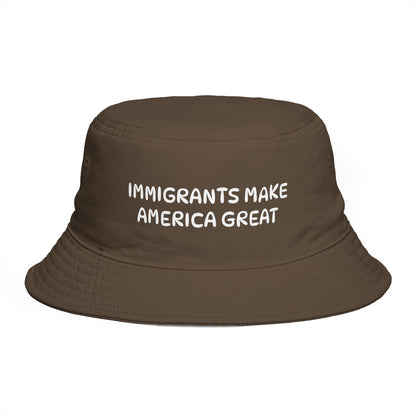 Immigrants Make America Great Embroidered Bucket Hat
