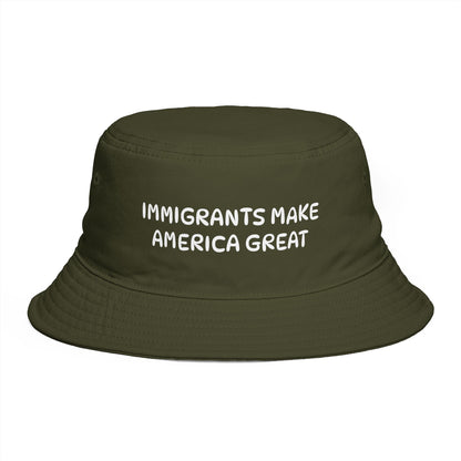 Immigrants Make America Great Embroidered Bucket Hat