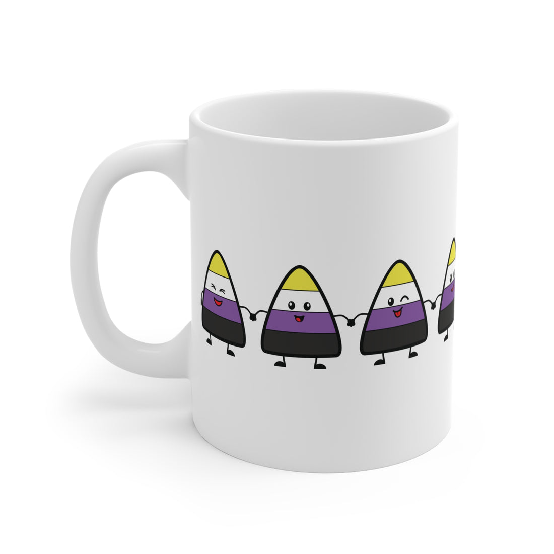 Non-Binary Pride Candy Corn Mug