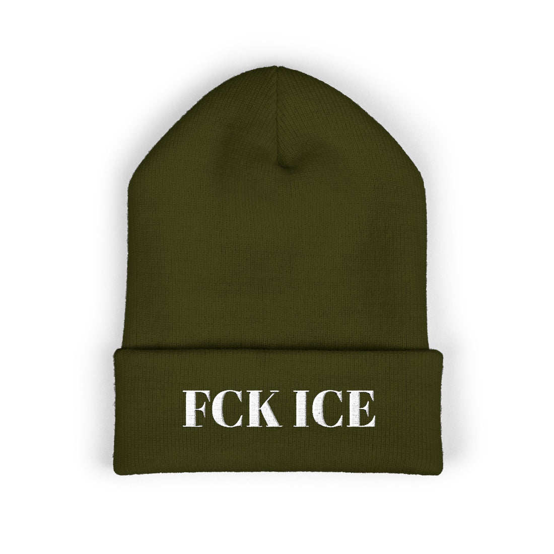 Fuck Ice Embroidered Cuffed Beanie