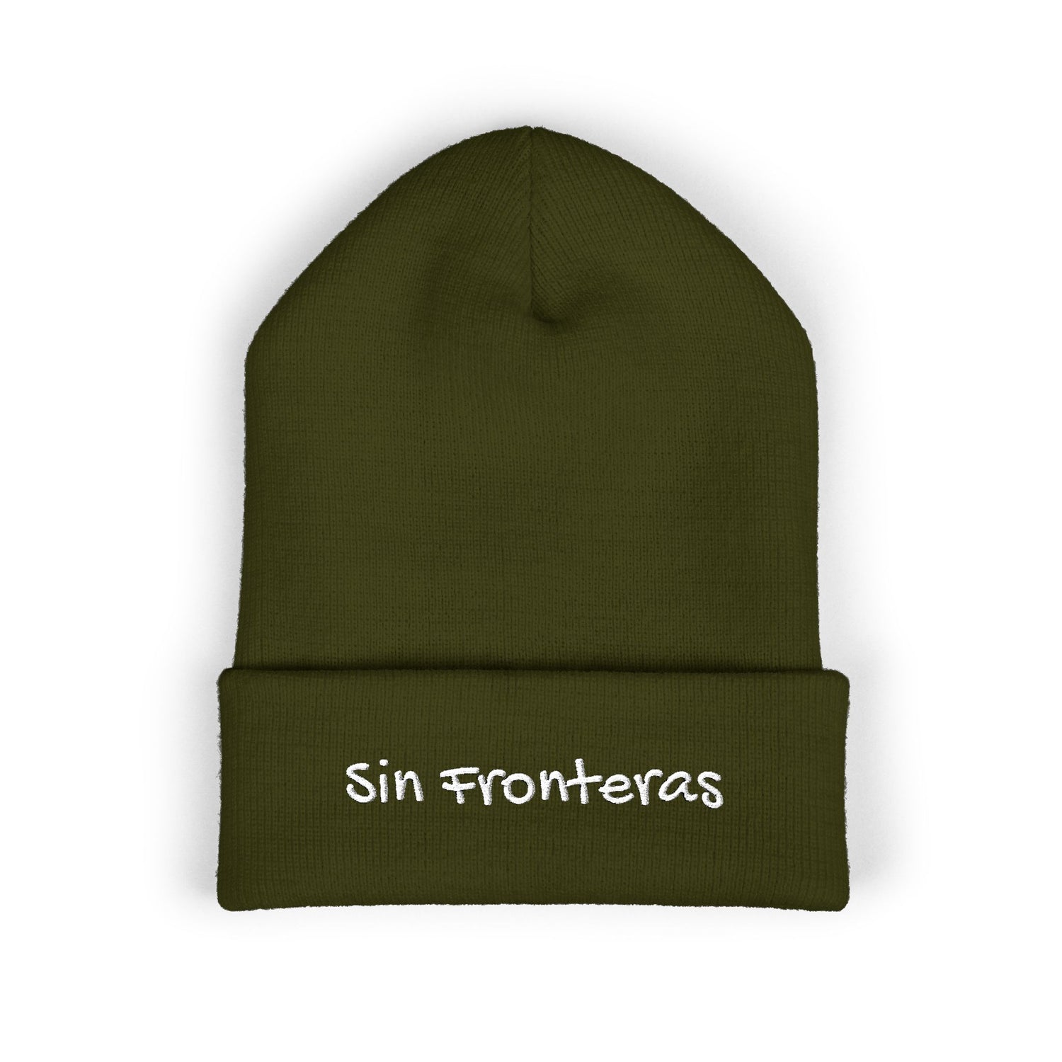Sin Fronteras Embroidered Cuffed Beanie