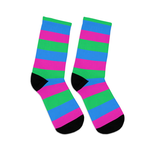 Polysexual Pride Socks