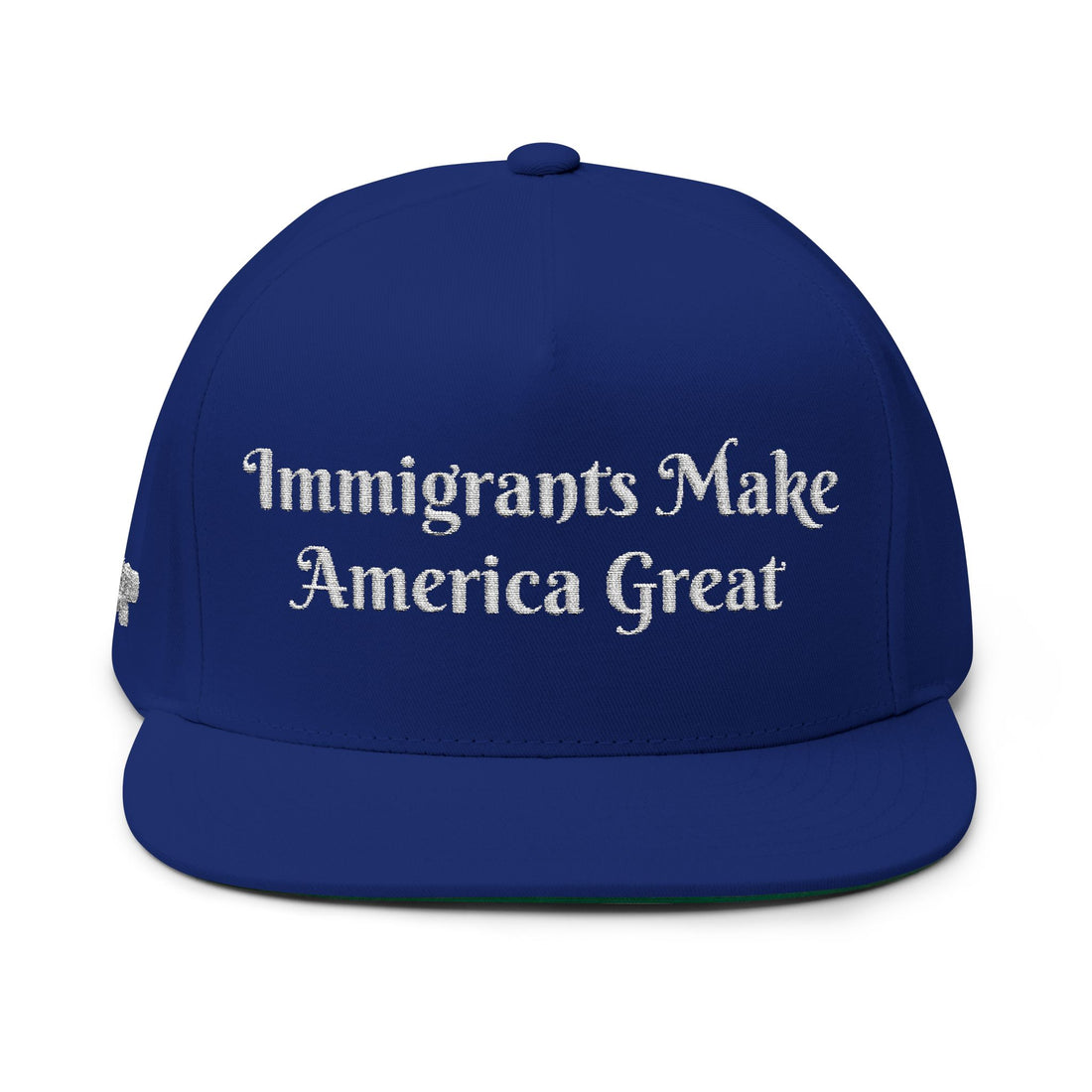 Immigrants Make America Great Embroidered Flat Bill Cap