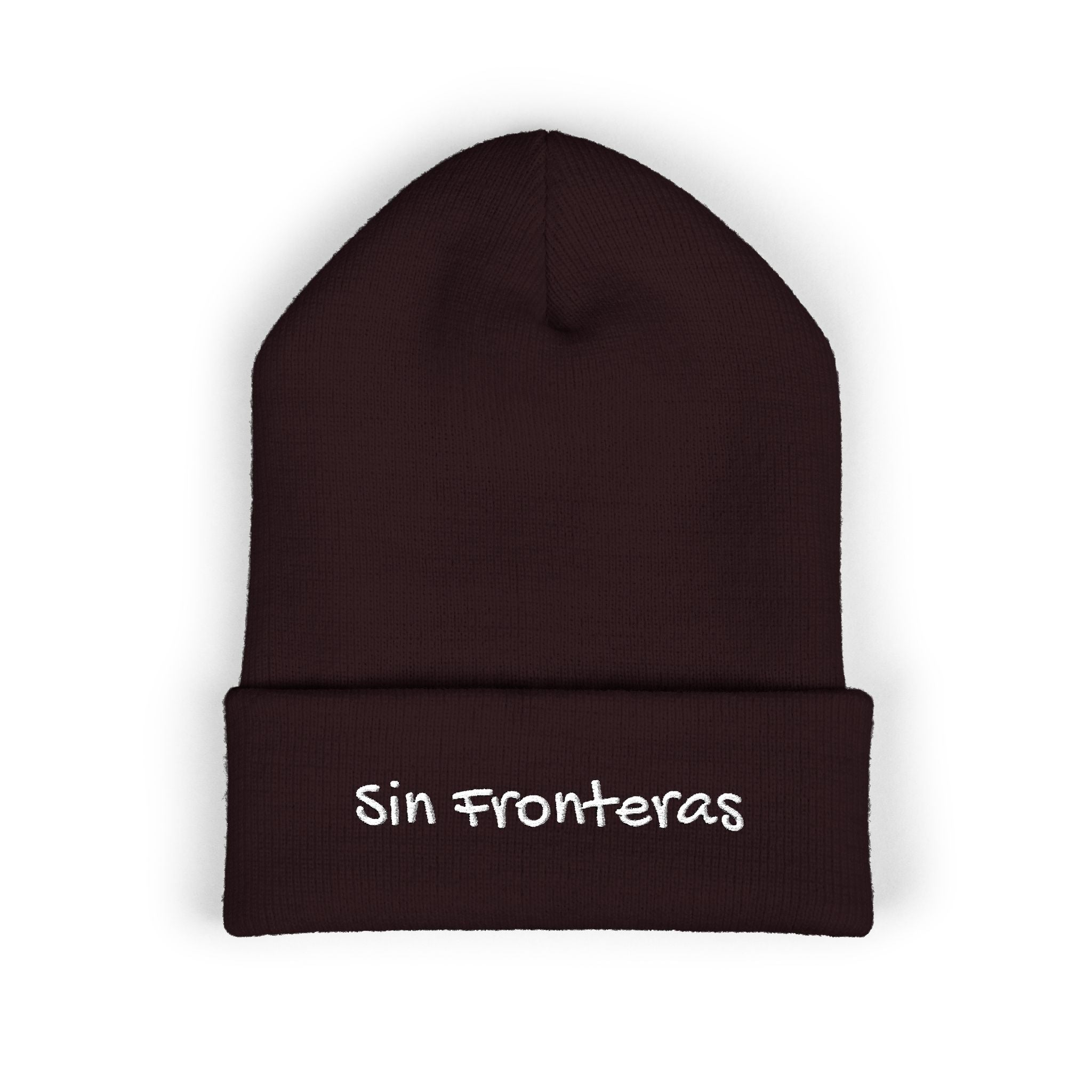 Sin Fronteras Embroidered Cuffed Beanie