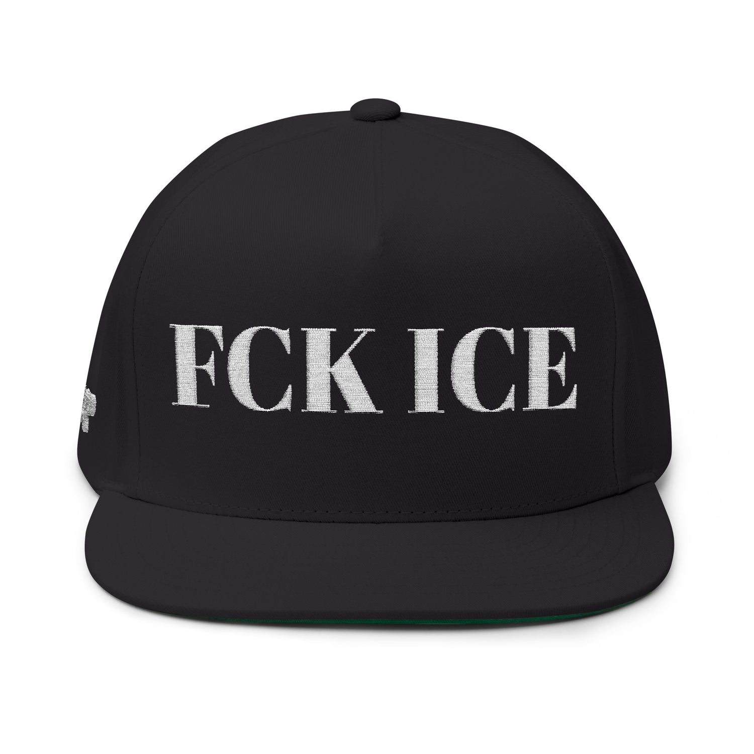 Fuck Ice Embroidered Flat Bill Cap