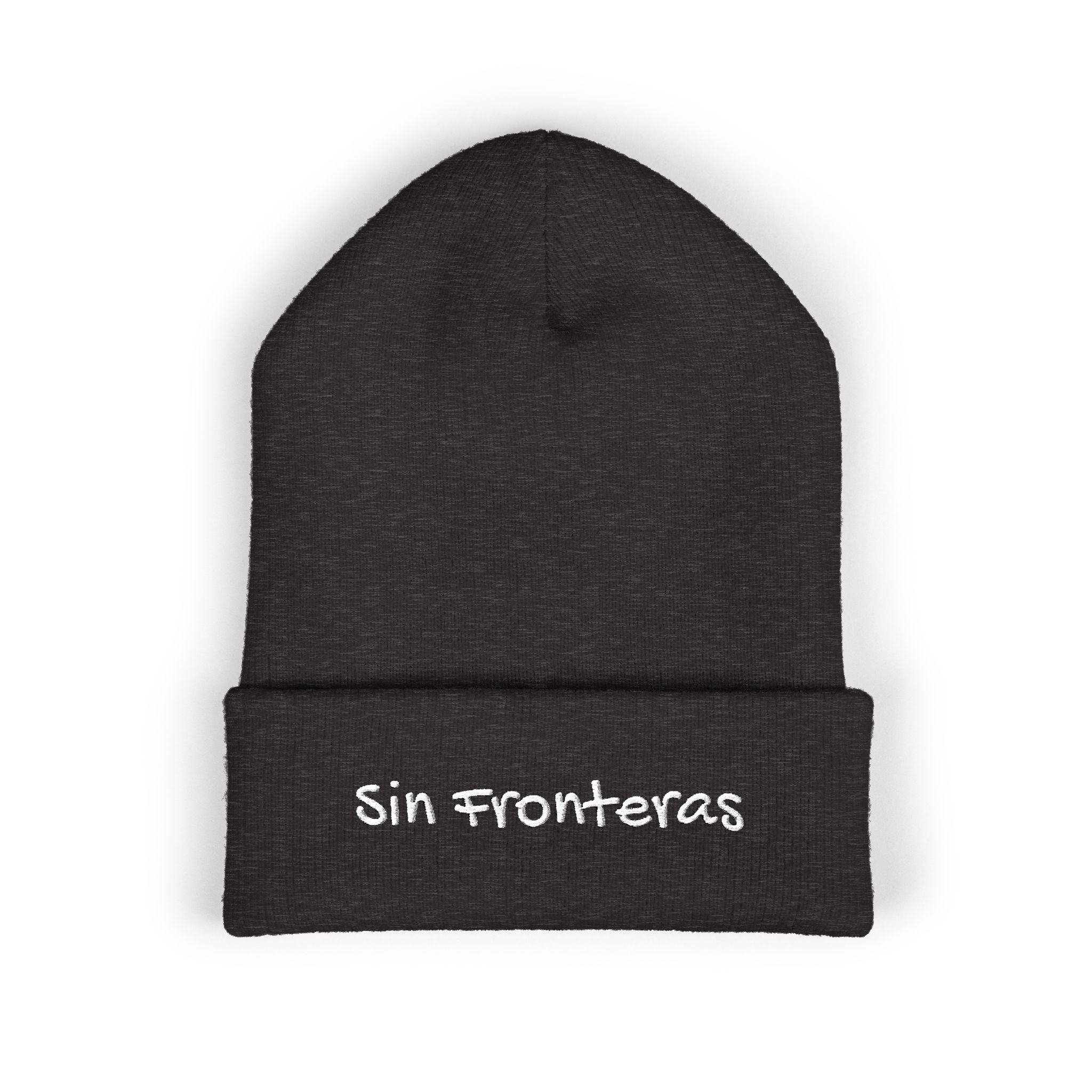 Sin Fronteras Embroidered Cuffed Beanie