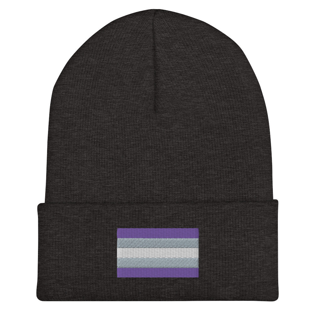 Graysexual Pride Cuffed Beanie - Equality Trading Post 