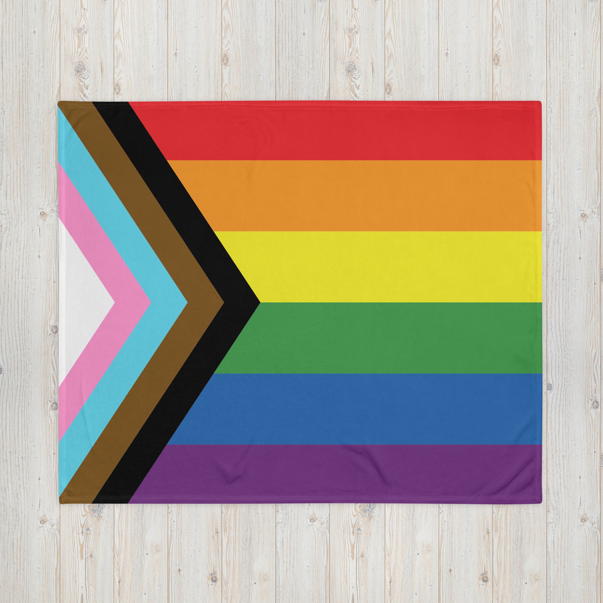 Progress Pride Throw Blanket