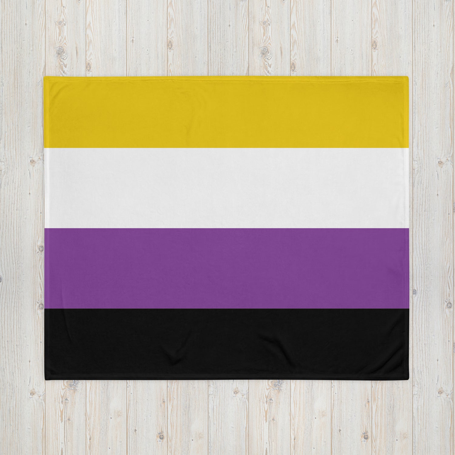 Non-Binary Pride Throw Blanket