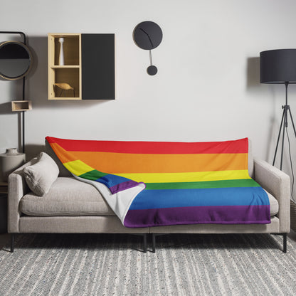 Pride Rainbow Throw Blanket