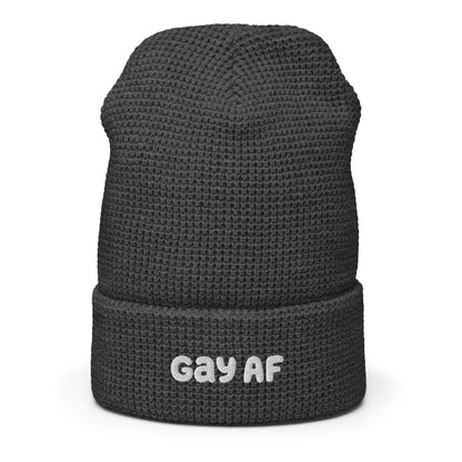 Gay AF Waffle Beanie - Equality Trading Post 